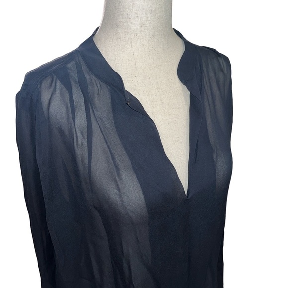 Rag & Bone Sheer Navy Blue Top - Picture 2 of 6